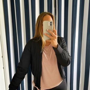 LULULEMON black bomber jacket
